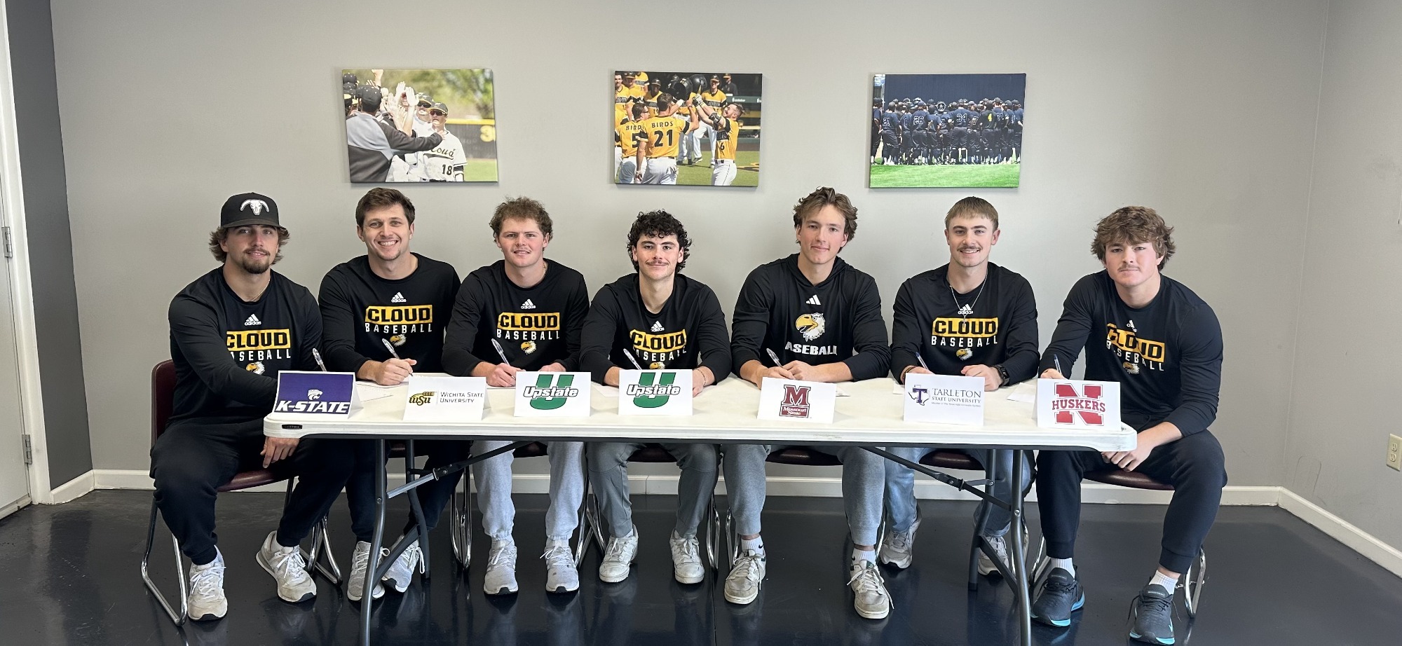 Seven Cloud County Baseball Players Sign with NCAA Division I Schools