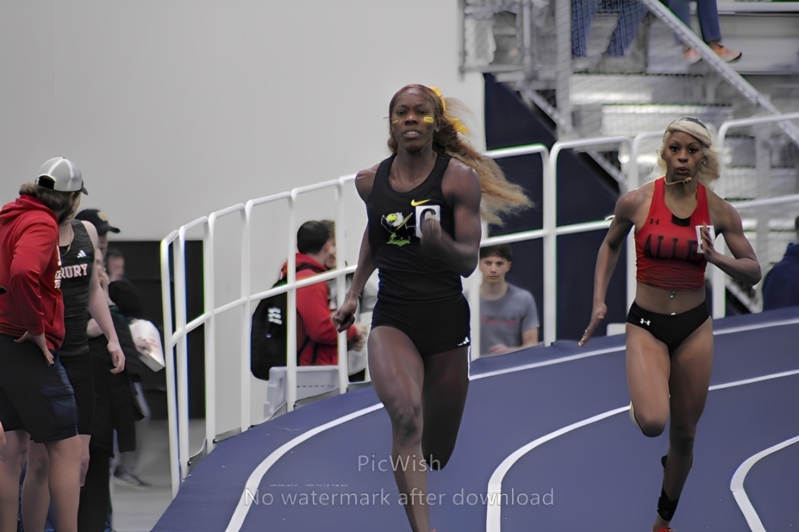 Maimuna Jallow Running the 200 Meter Dash at the Washburn Rust Buster - 2026