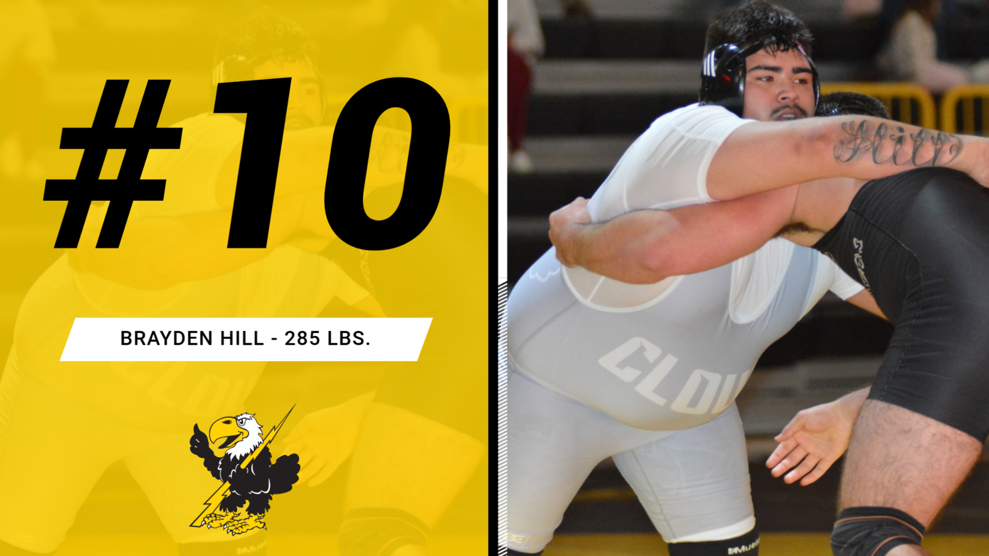 Brayden Hill Ranked No. 10 at 285 lbs. in NJCAA Rankings