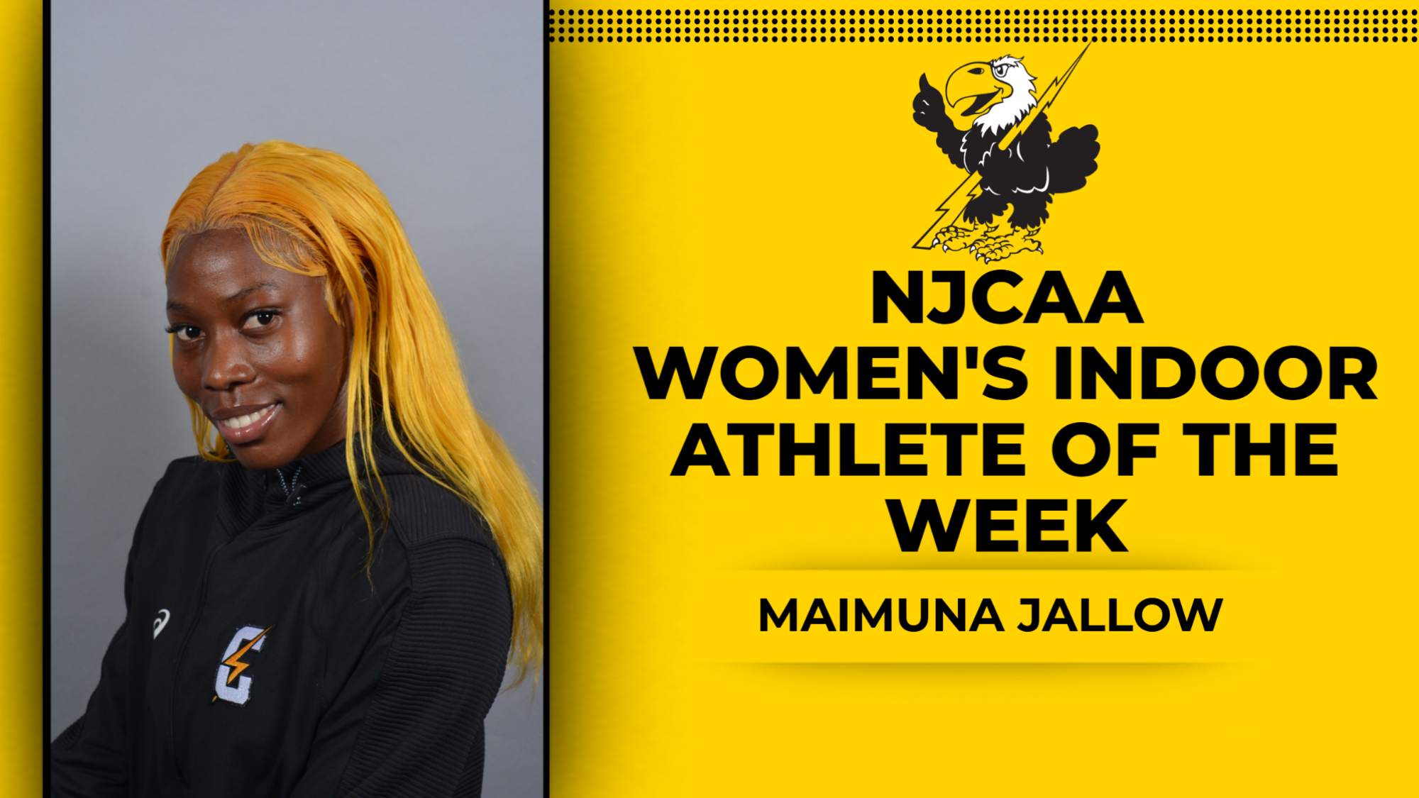Maimuna Jallow - NJCAA Women's Indoor Athlete of the Week