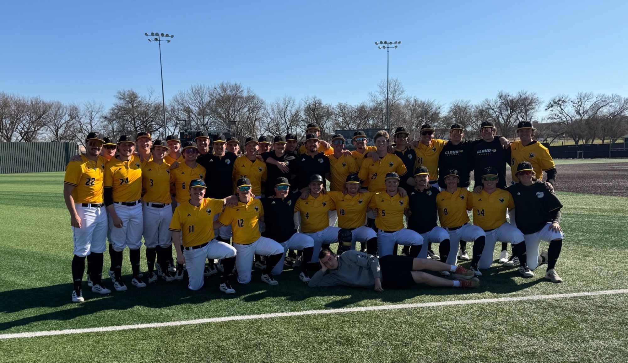 Cloud County Baseball Team Celebrates Win Over Weatherford College - 2026