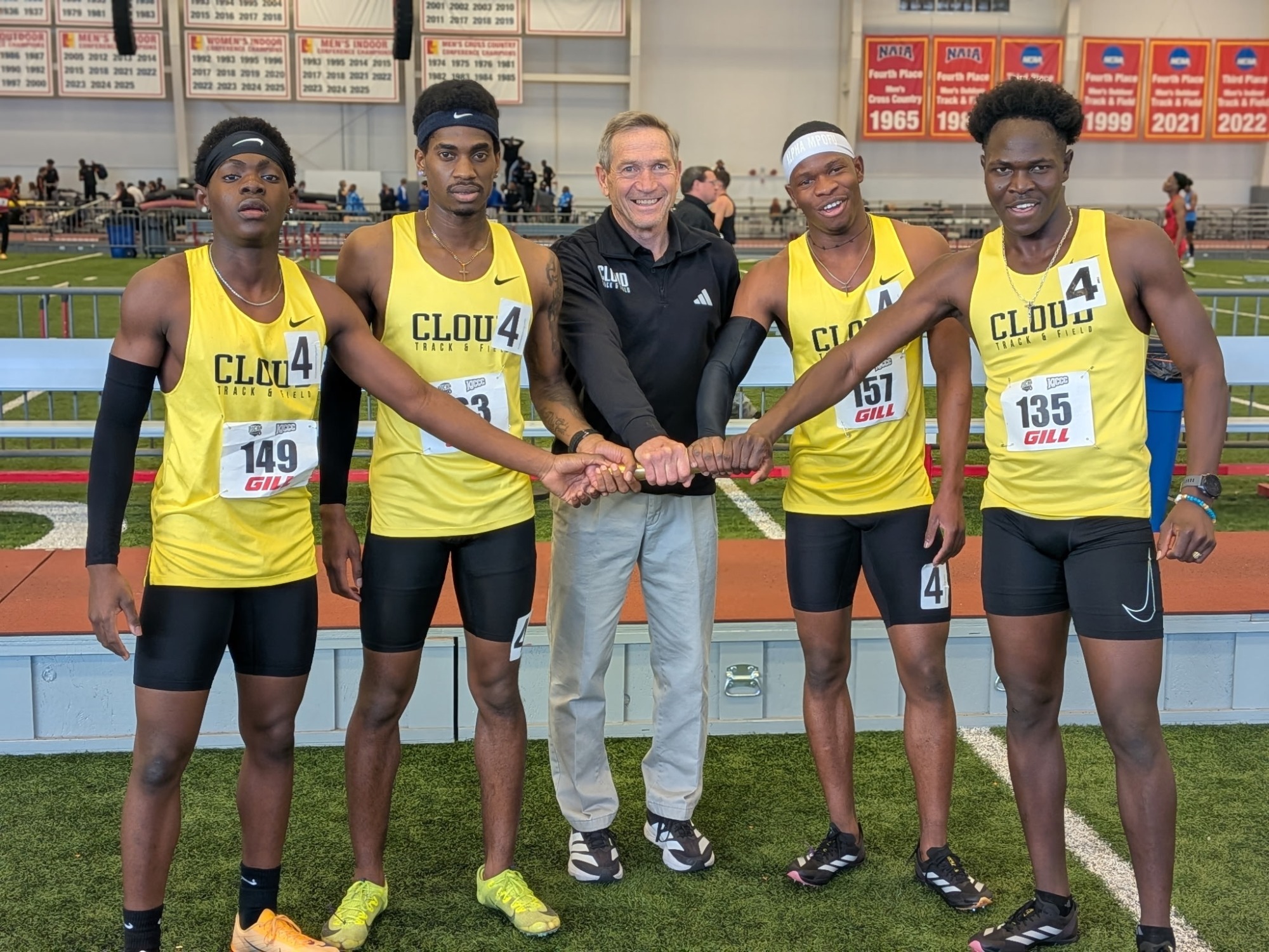 Cloud County Men's 4x400M Relay Team at 2026 NJCAA Region 6/KJCCC Track & Field Championships