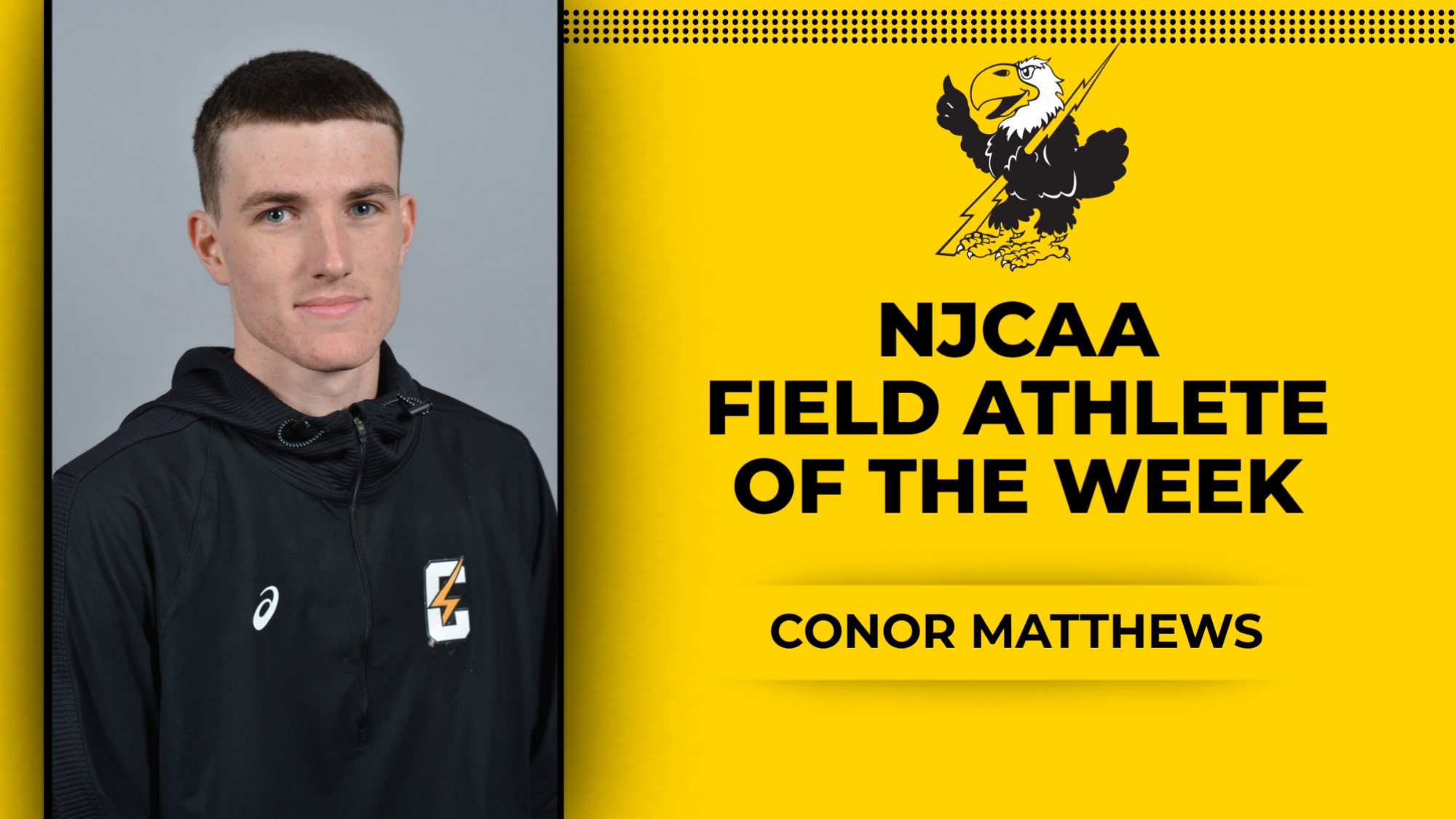 Conor Matthews - NJCAA Men's Outdoor Field Athlete of the Week