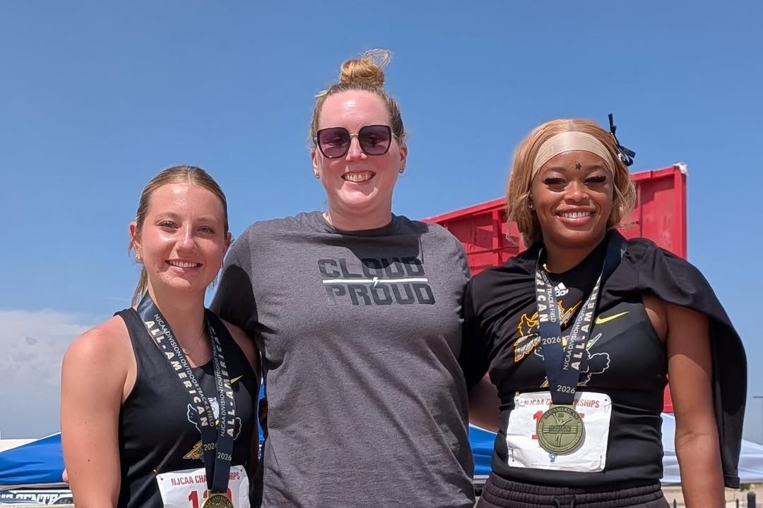 Jesse Hoover and Natassia Burrell at the NJCAA National Championships