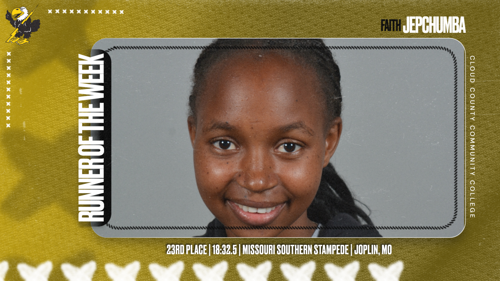 Faith Jepchumba - KJCCC Runner of the Week