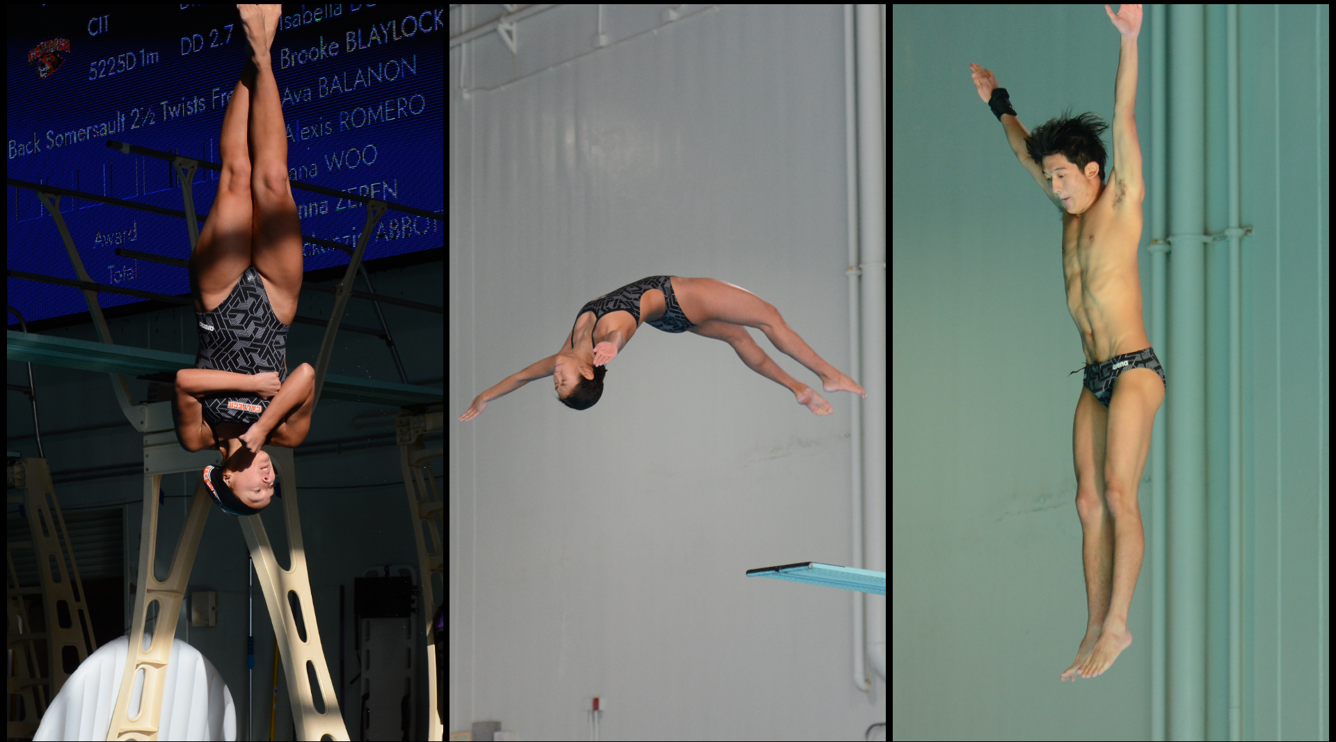 Woo, Balanon and Wang Diving SCIAC Championships 2025