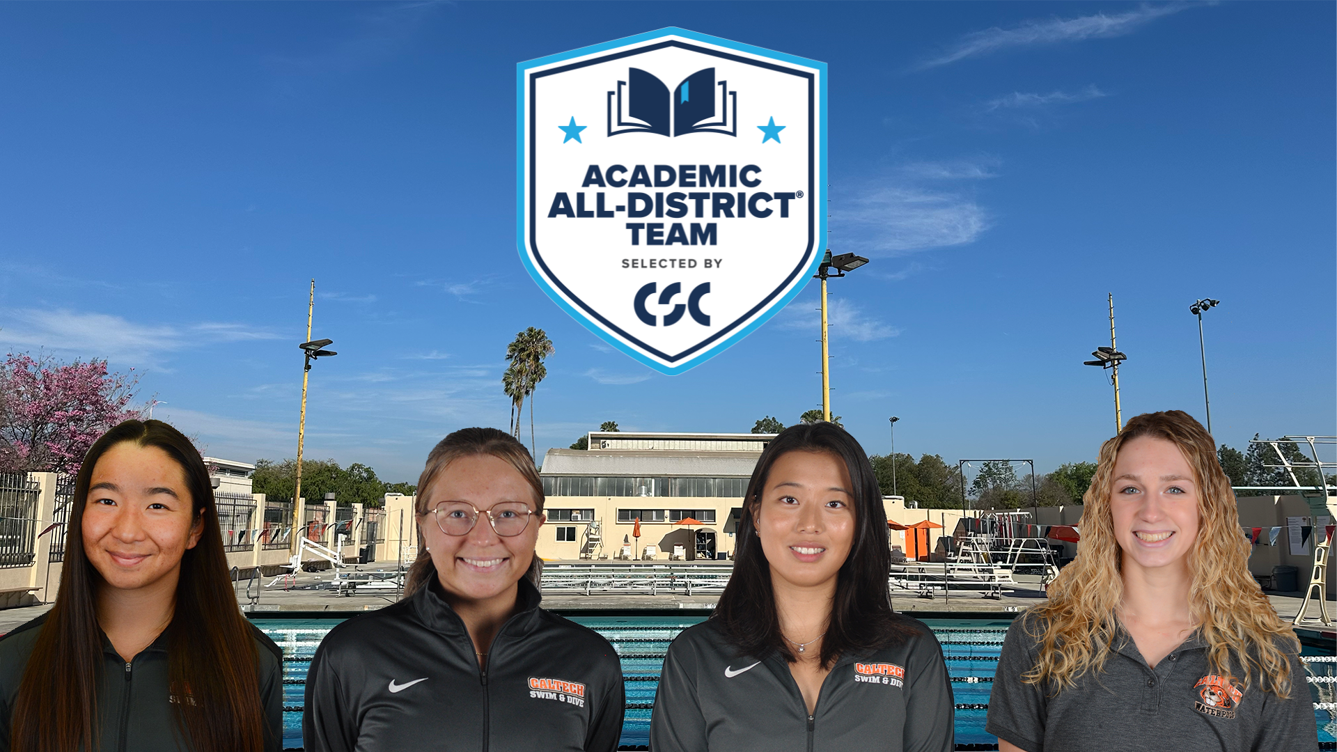Women's 2024-25 Swim & Dive Academic All-Districts Banner