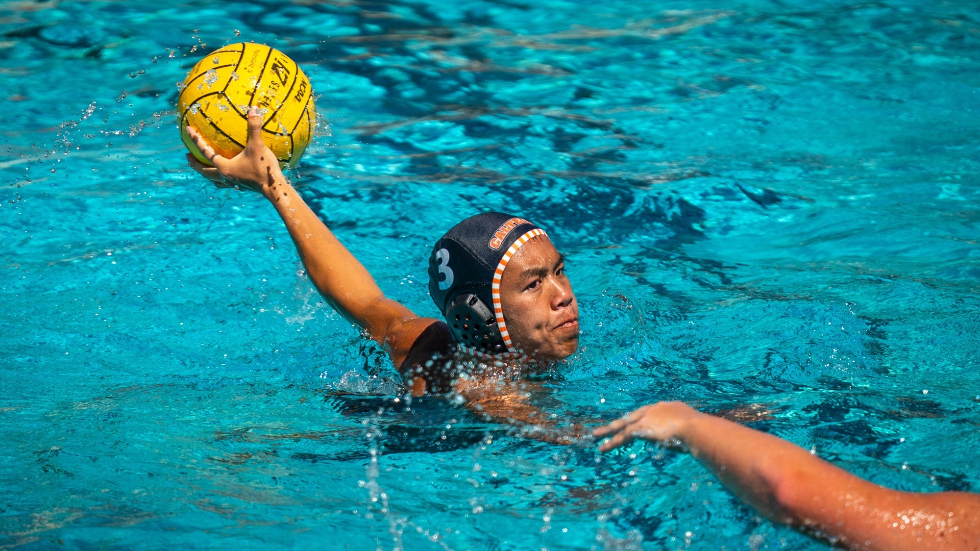 Kirby Fung Holds the Ball vs. Whittier 