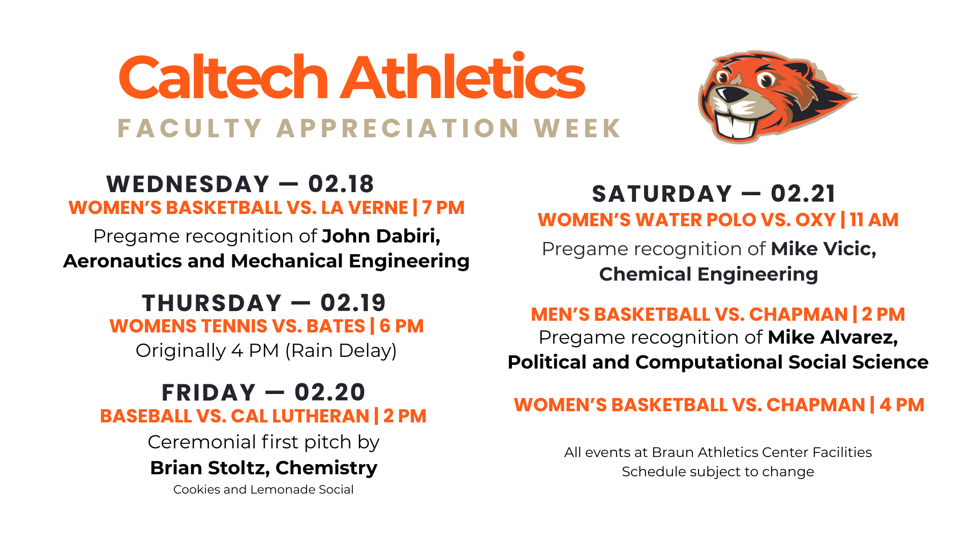 Faculty Appreciation Week 2026 info (details in the following article)