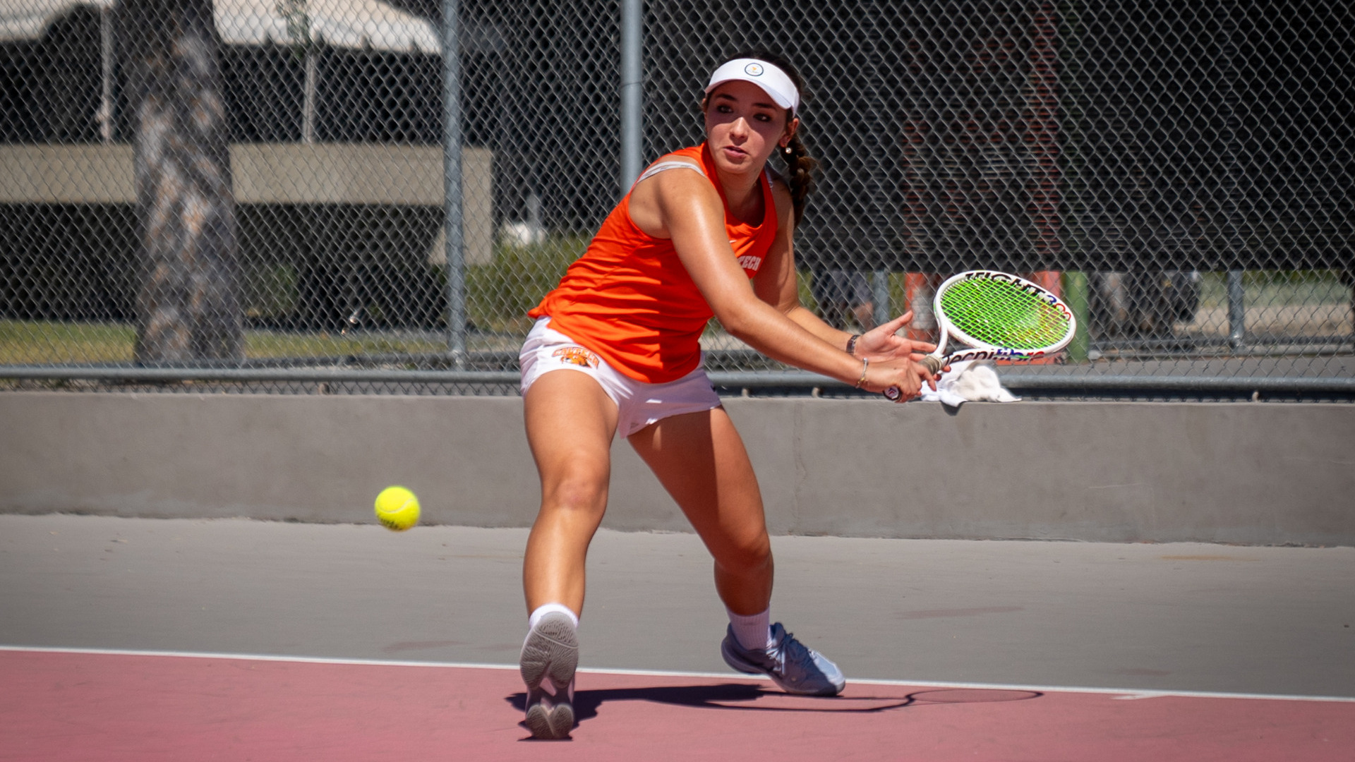 Polaris Hayes readies a backhand shot