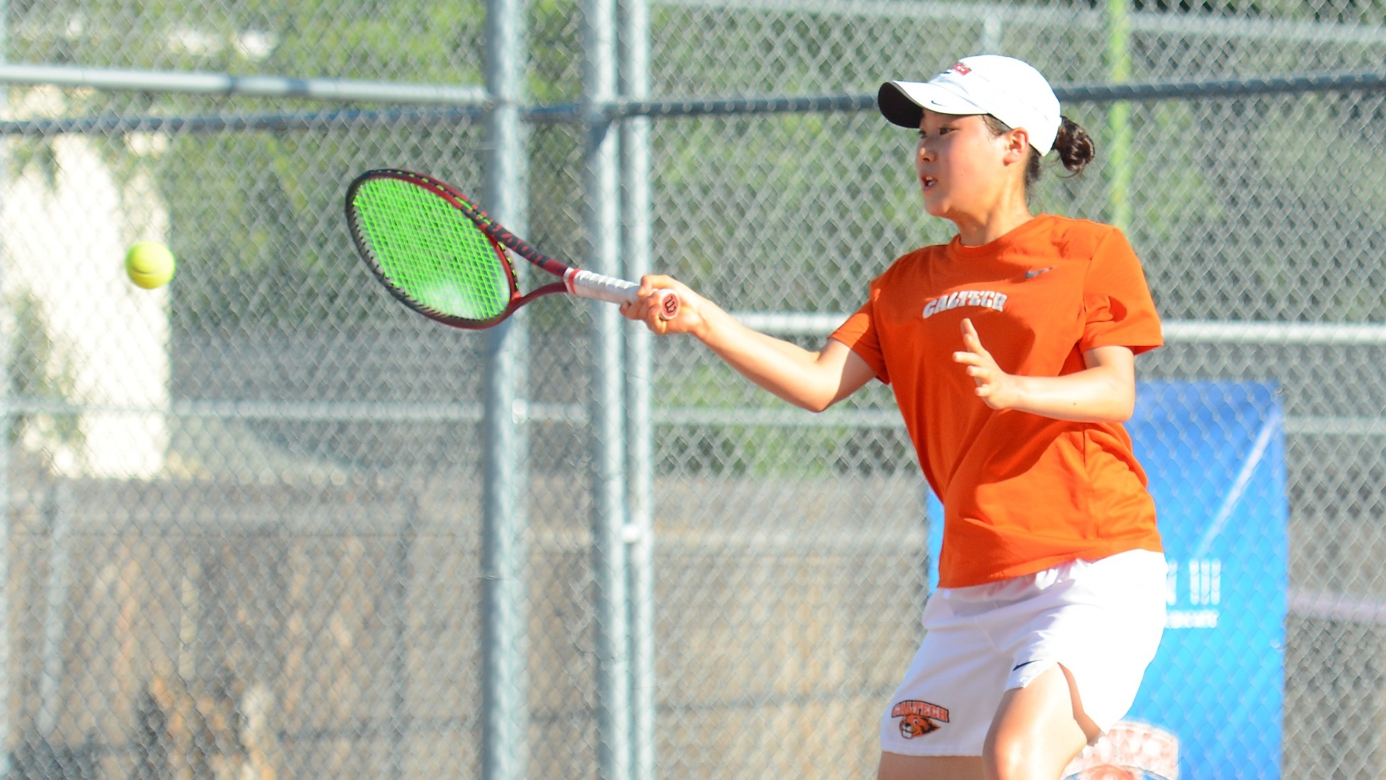 Aoi Kunimoto hits a forehand shot