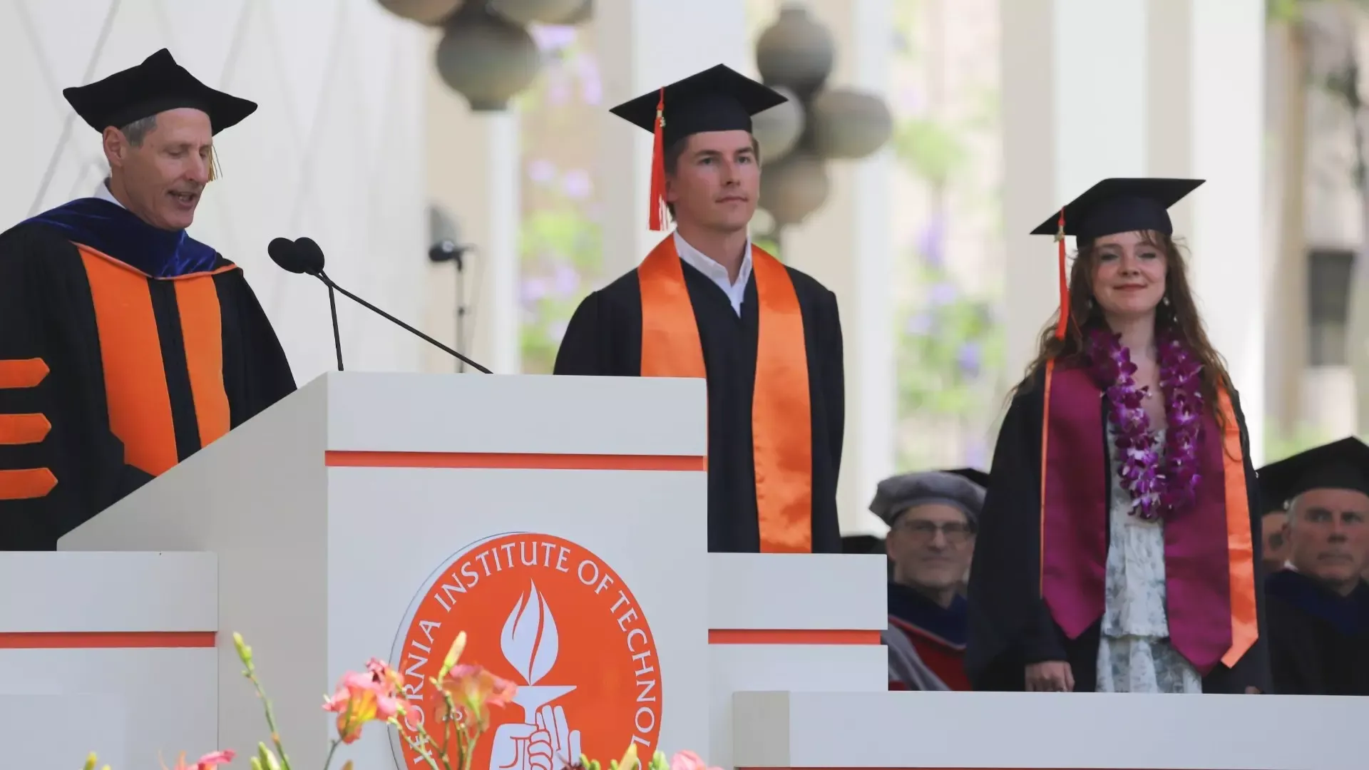 President Thomas Rosenbaum, Noah Hicks, and Gigi Pistilli