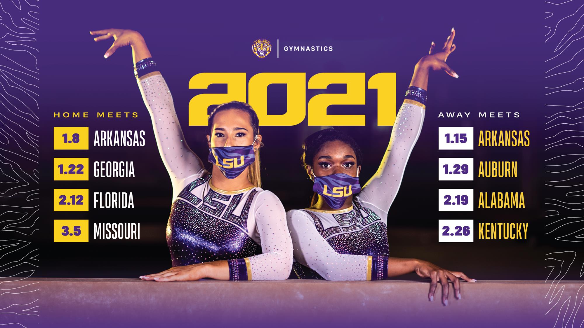 Gymnastics Moves to AllSEC Schedule LSU Tigers