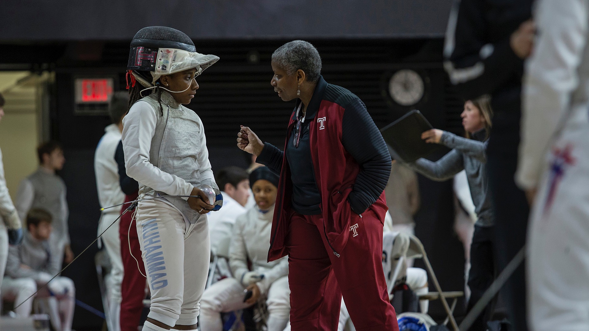 Coach Franke and Auset Muhammad