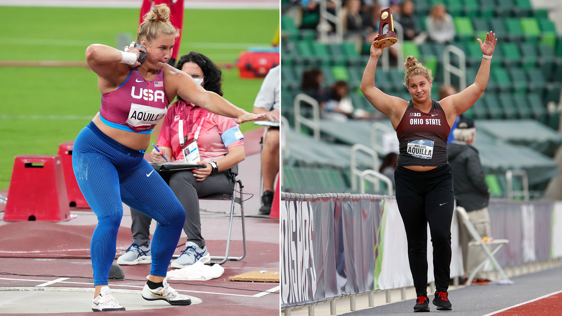 Former Ohio State track and field standout Adelaide Aquilla 