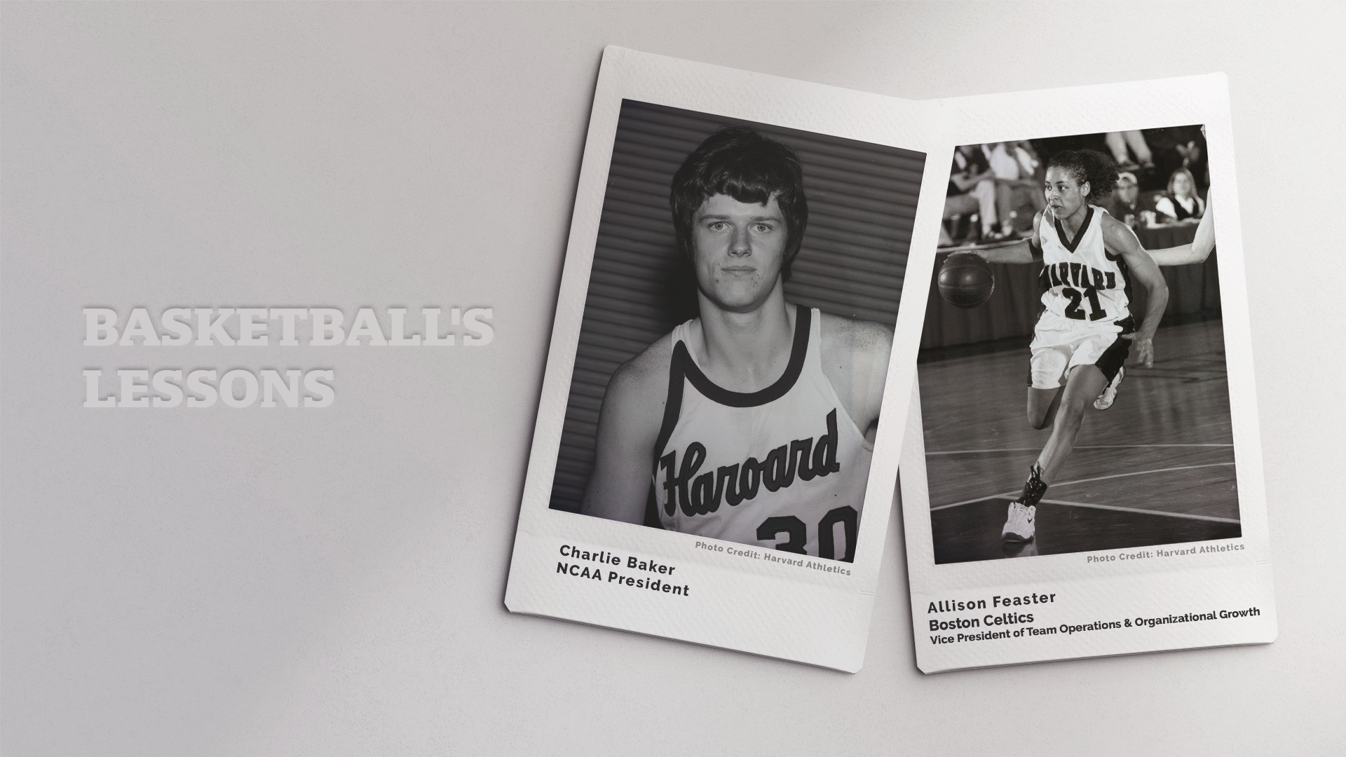 Basketball Lessons: Charlie Baker and Allison Feaster.