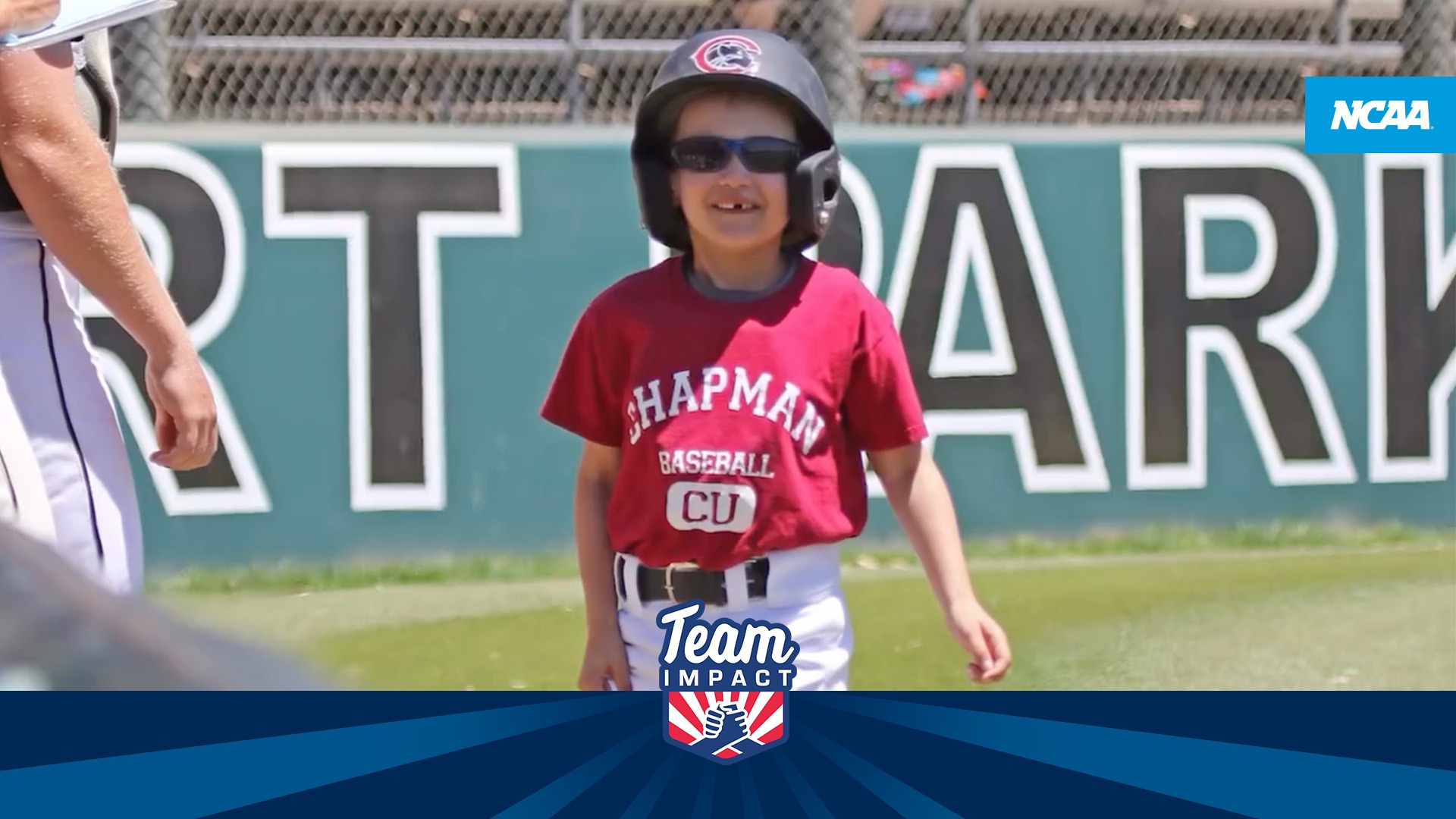 Chapman University Baseball Program and Team Impact Athlete Carter Ankeny