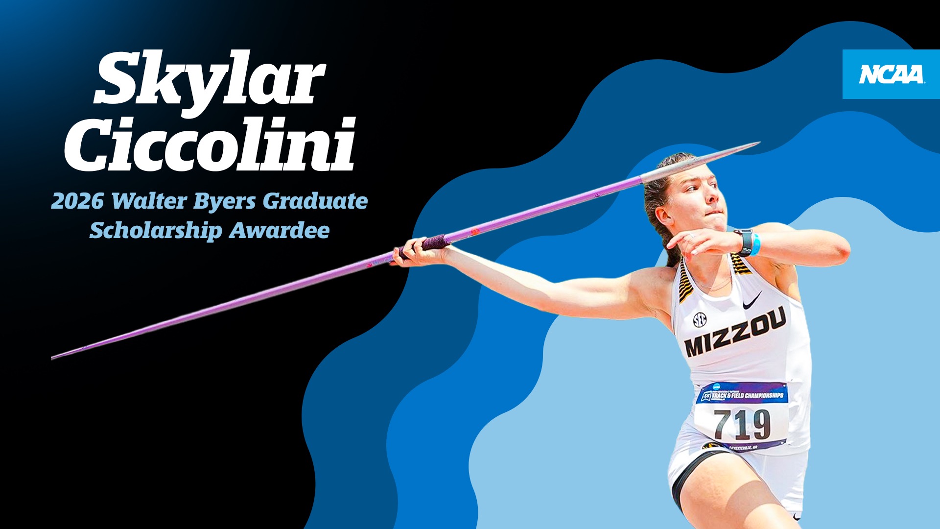 Missouri’s Skylar Ciccolini earns NCAA Walter Byers Graduate Scholarship while building a life of impact 