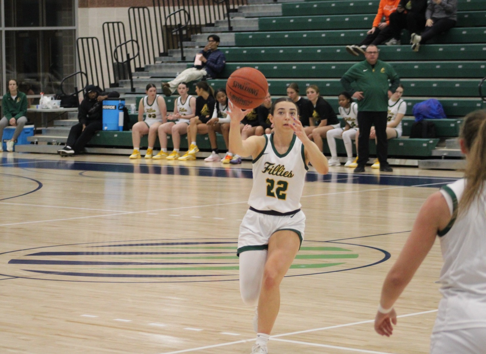 Reese Riddle catches a pass versus Thomas University