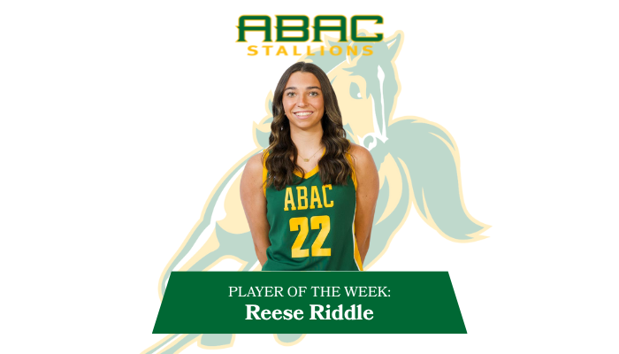 Reese Riddle Earns SSAC Offensive Player of the Week - Abraham Baldwin ...