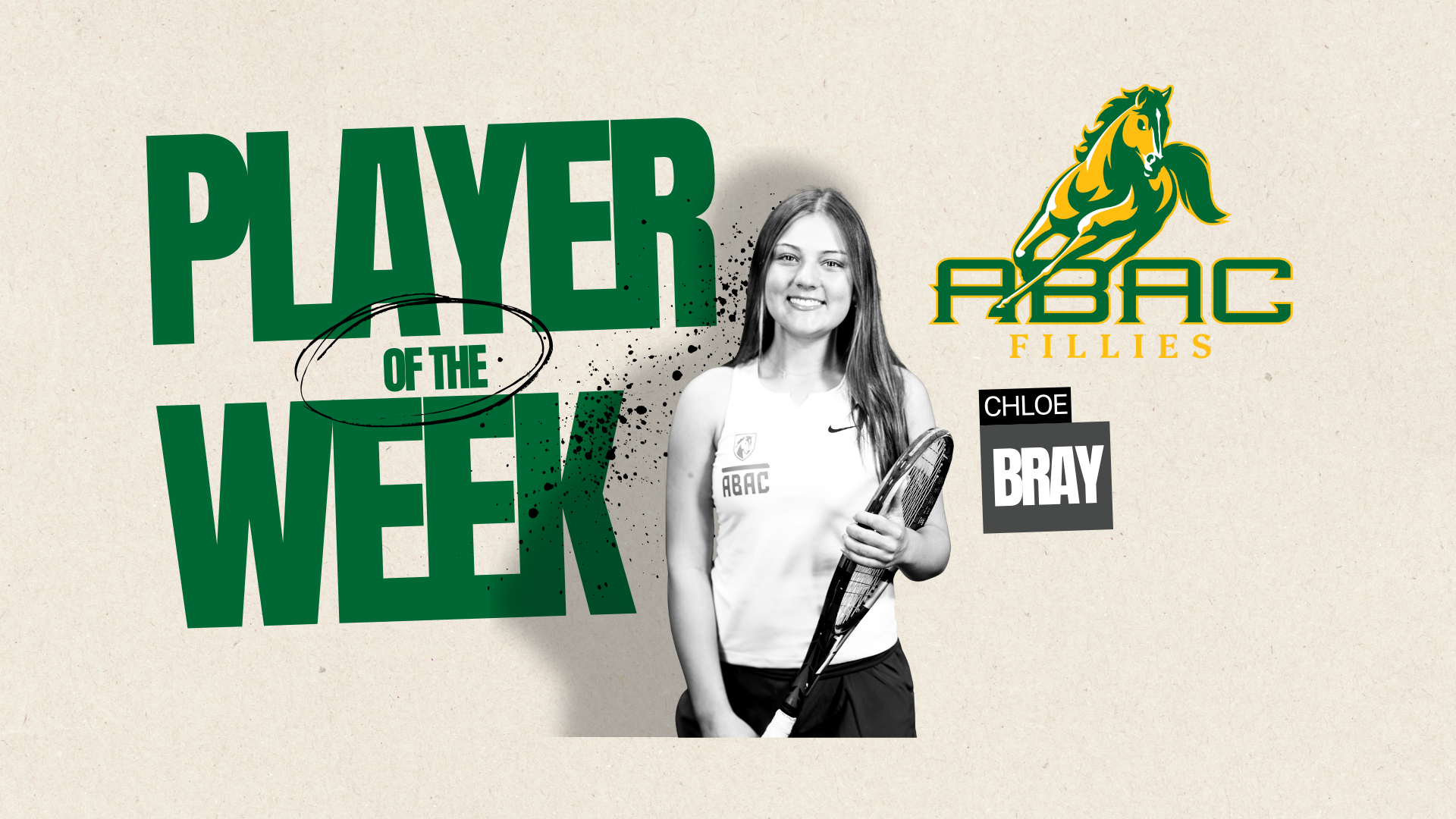 Chloe Bray Women's Tennis Player of the Week