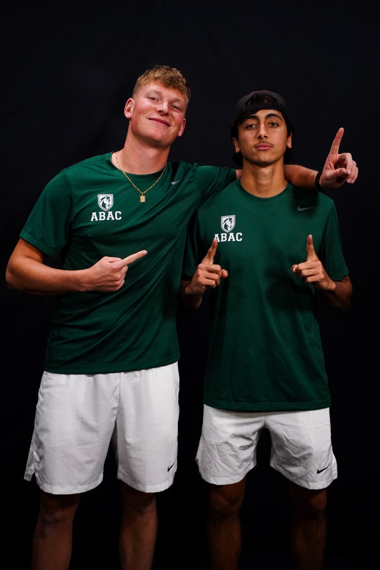 ABAC men's tennis players pose