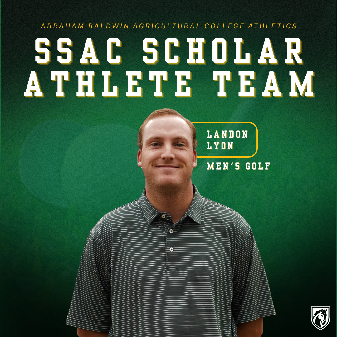 Landon Lyon SSAC Scholar-Athlete in men's golf