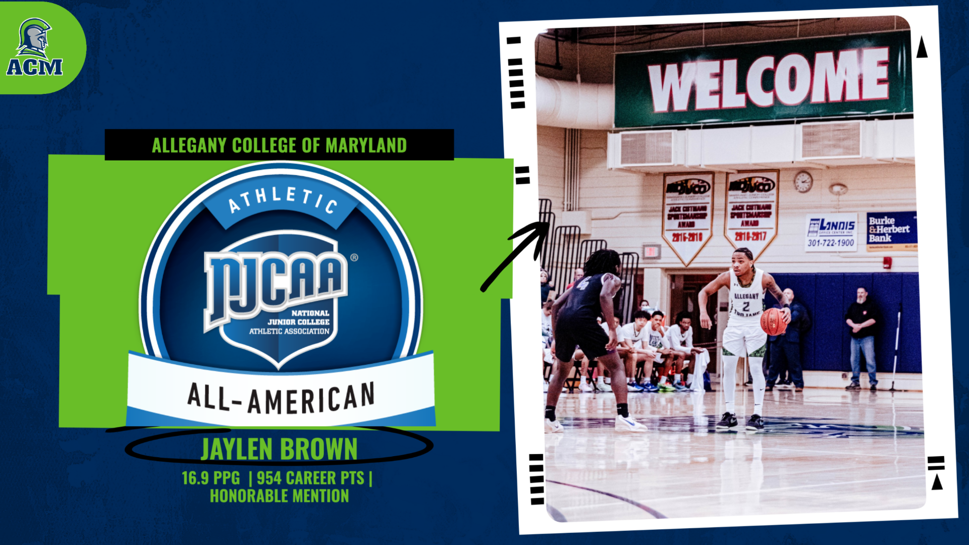 NJCAA D1 MBB All American 2026 Honorable Mention Jaylen Brown