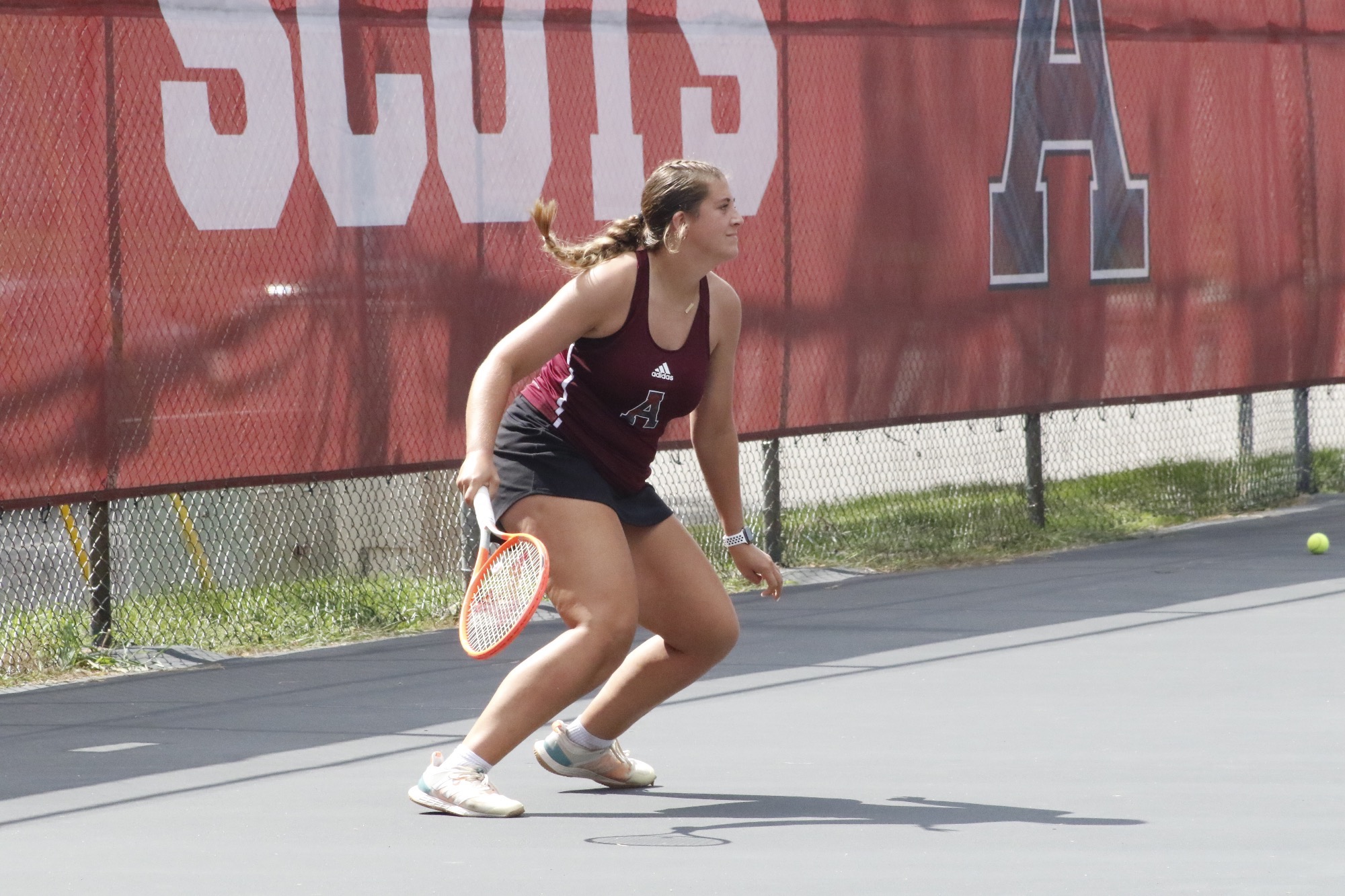 K. Weller reacts to a shot