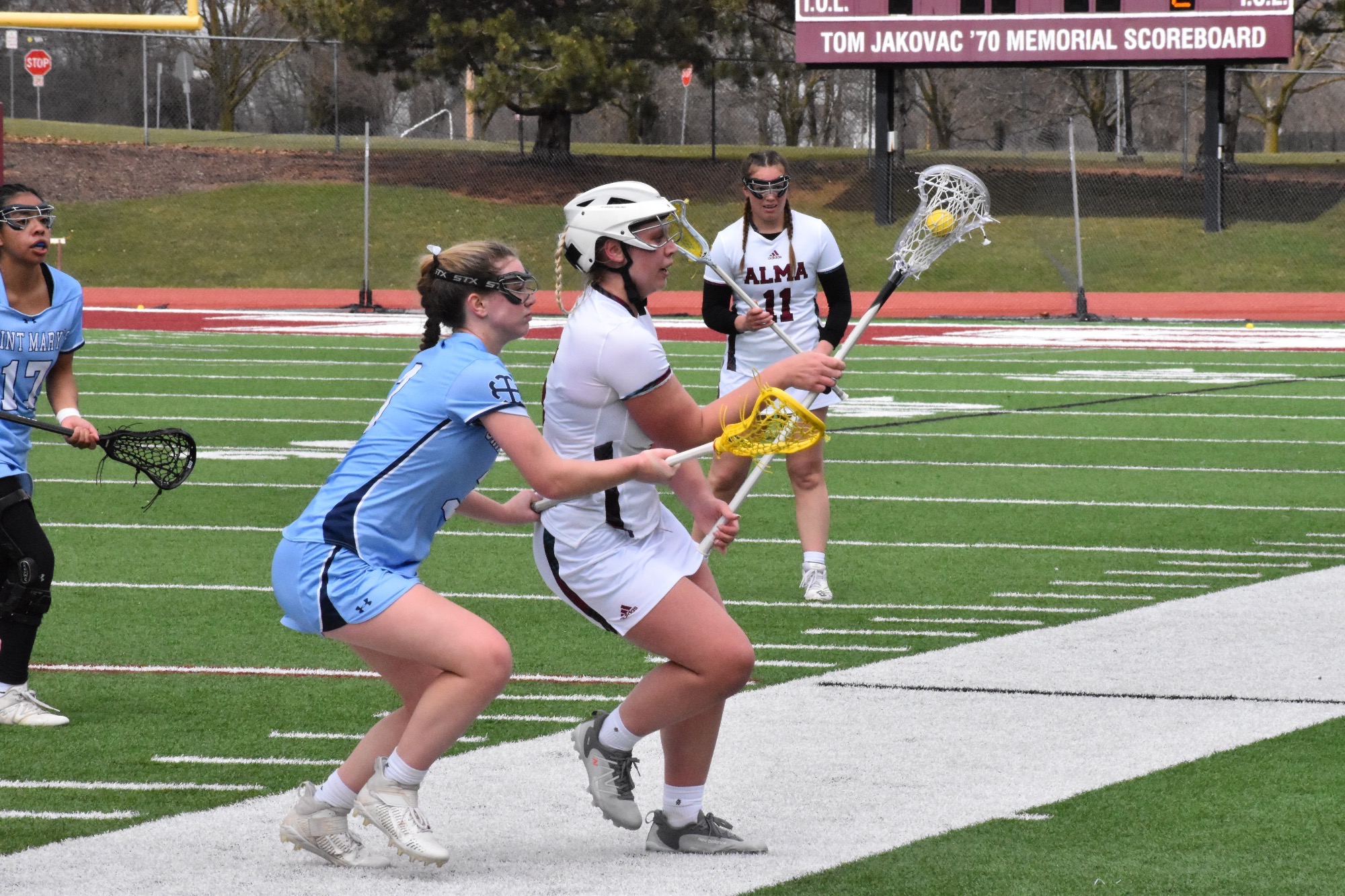 S Bollinger dodges around a defender