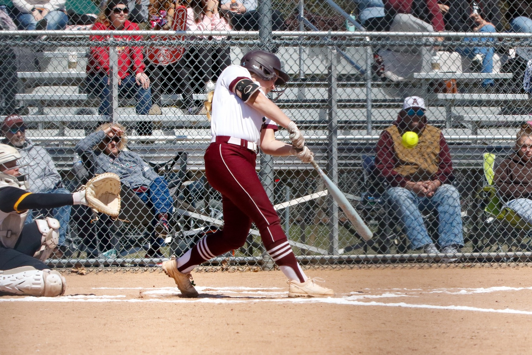 P Fether connects on a hit