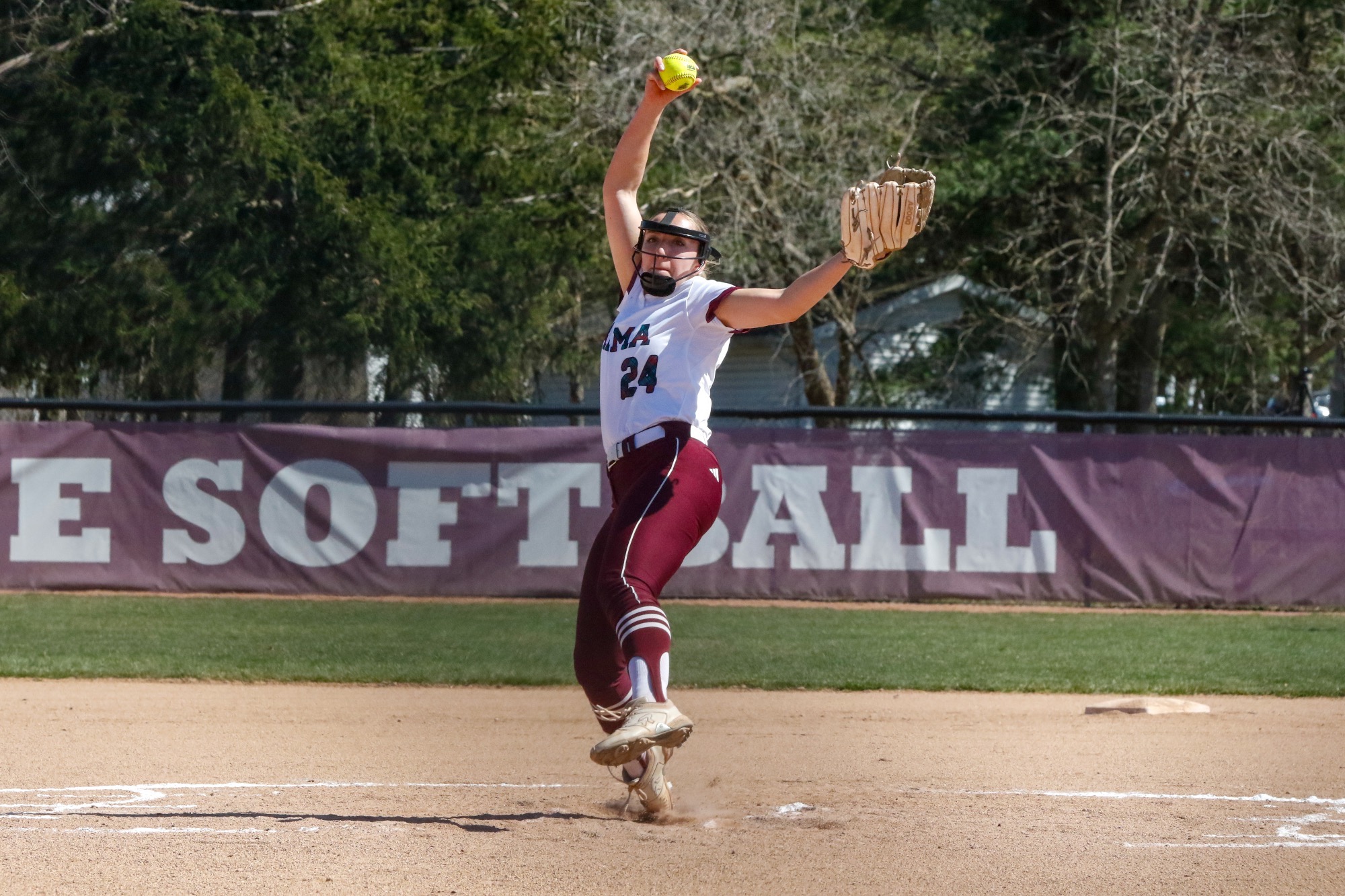 M Kenney delivers a pitch