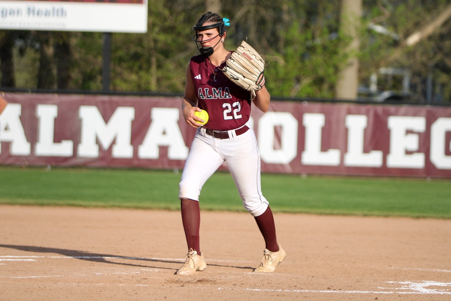 B Treloar prepares to pitch