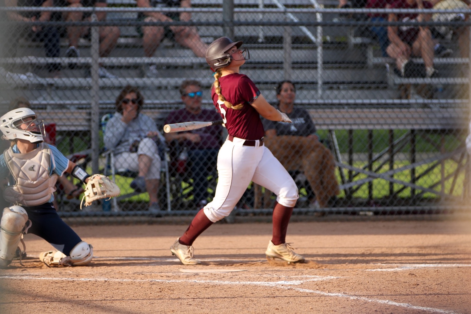 J Porter follows through on a swing