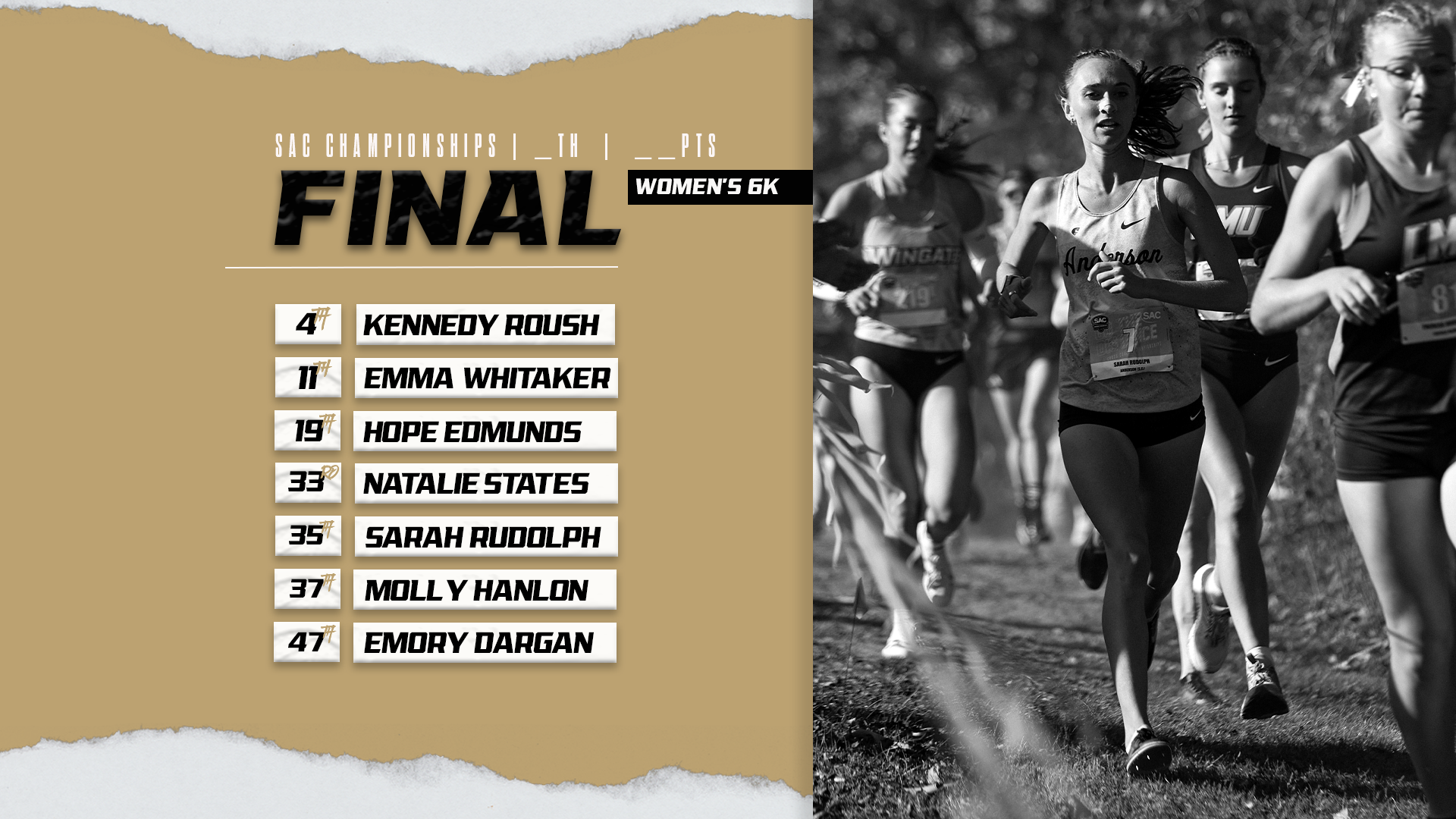 SAC Championships Results - Women