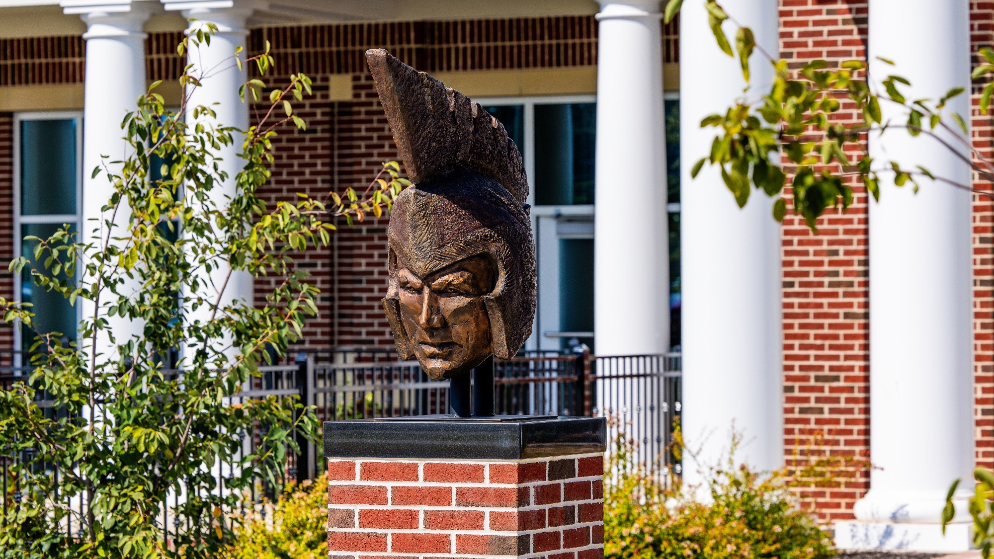 Trojan head statue 