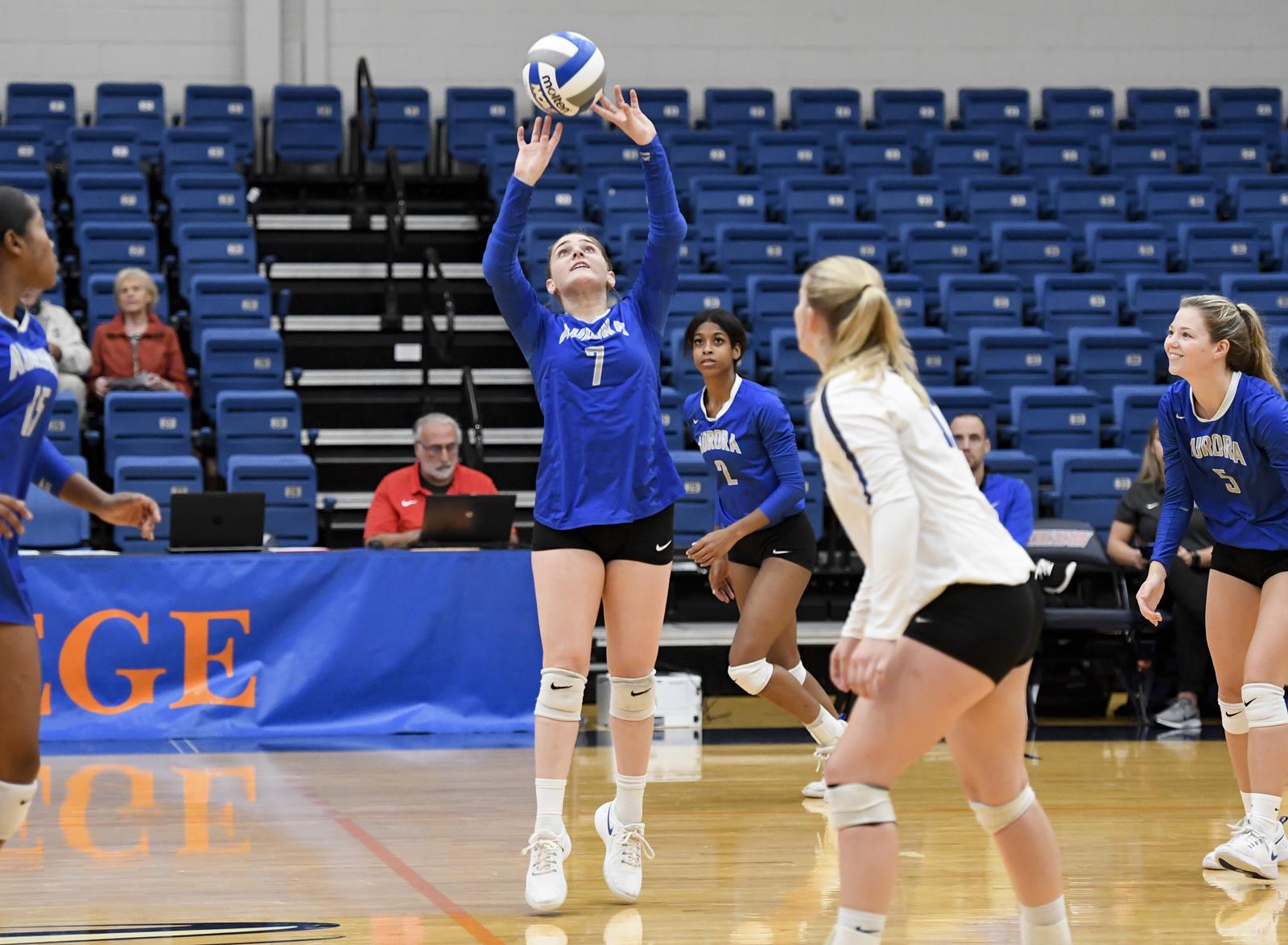 Spartans knock off Eagles in three sets Aurora University Athletics