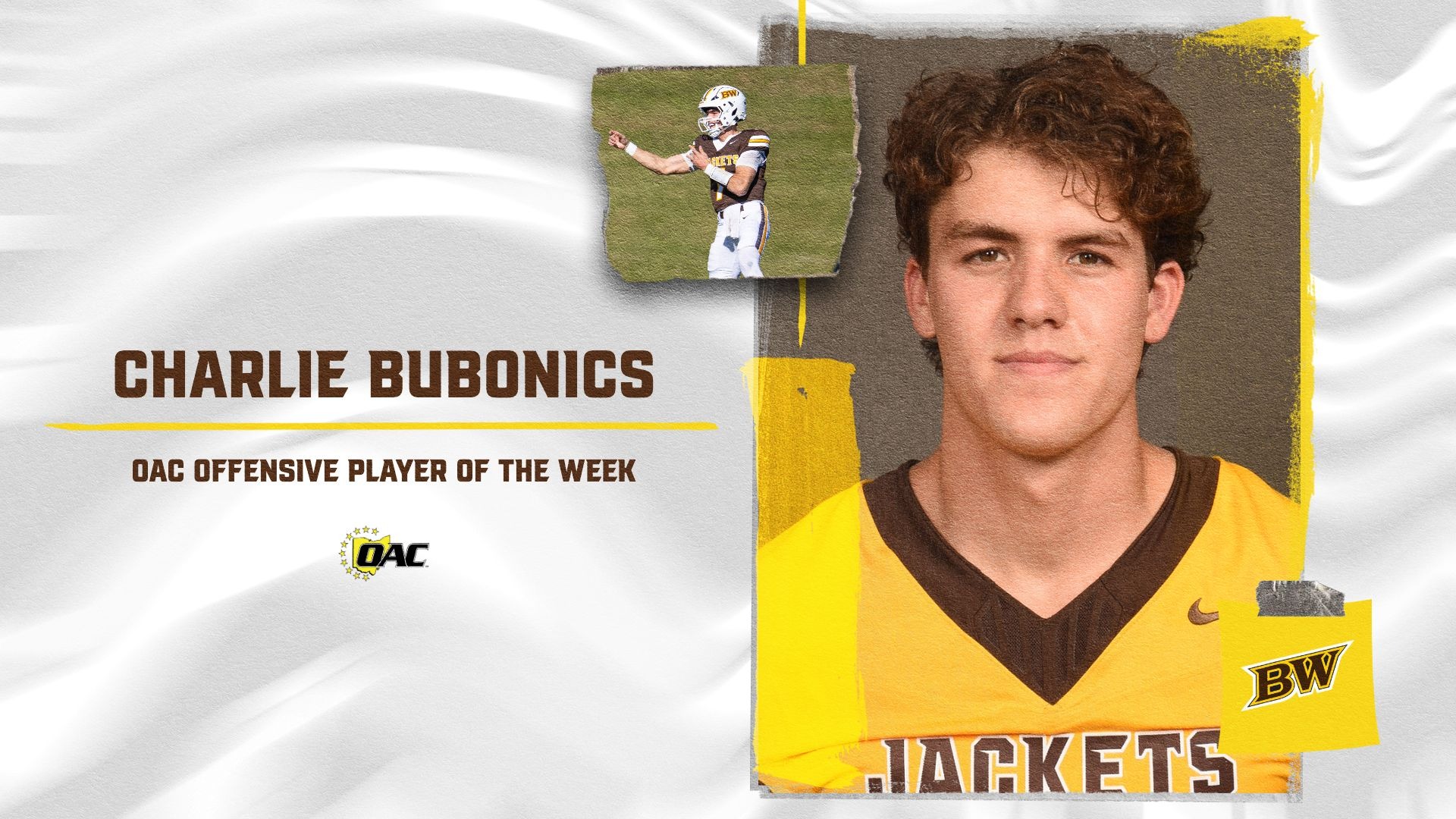 Charlie Bubonics - OAC Offensive Player of the Week - Second Time