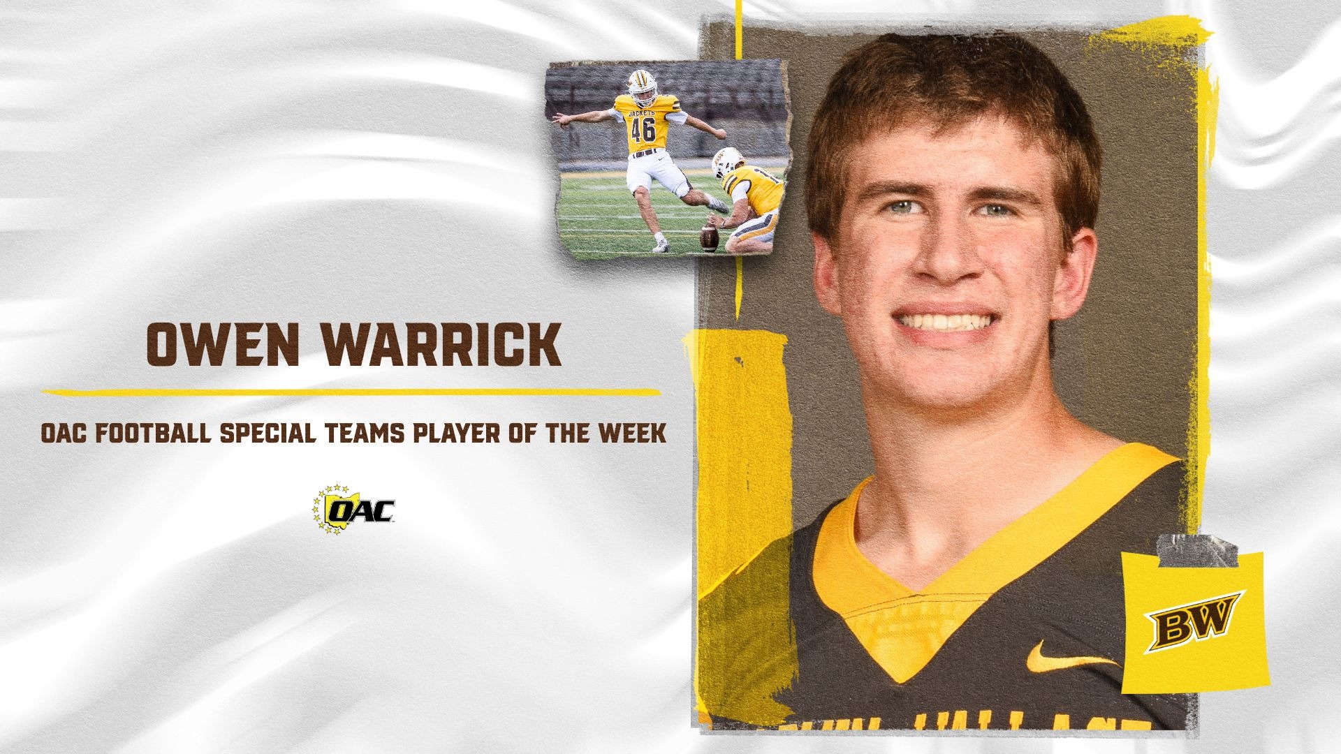 Owen Warrick - 2026 OAC Special Teams Player of the Week