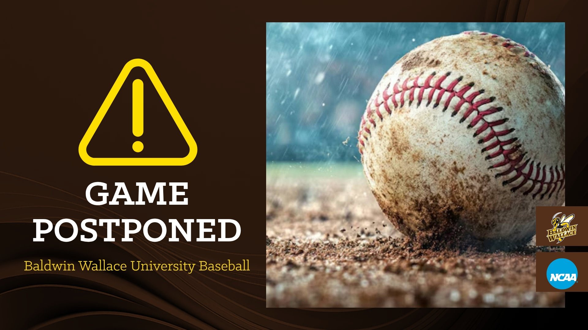 Postponement to Tomorrow Baseball May 23