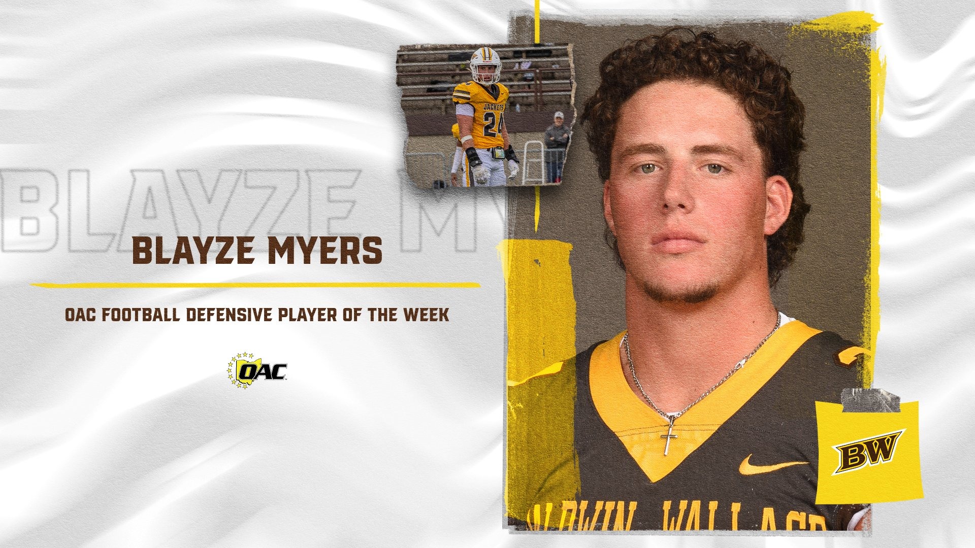 Blayze Myers - 2026 OAC Player of the Week - Week 2