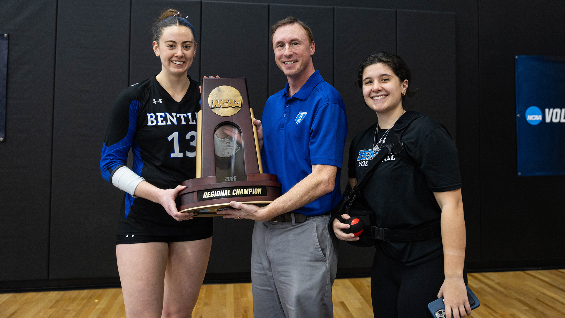 Professor Gaynor with Volleyball