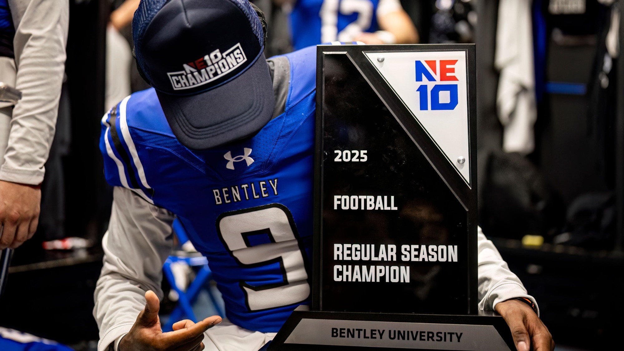 football NE10 champ locker room