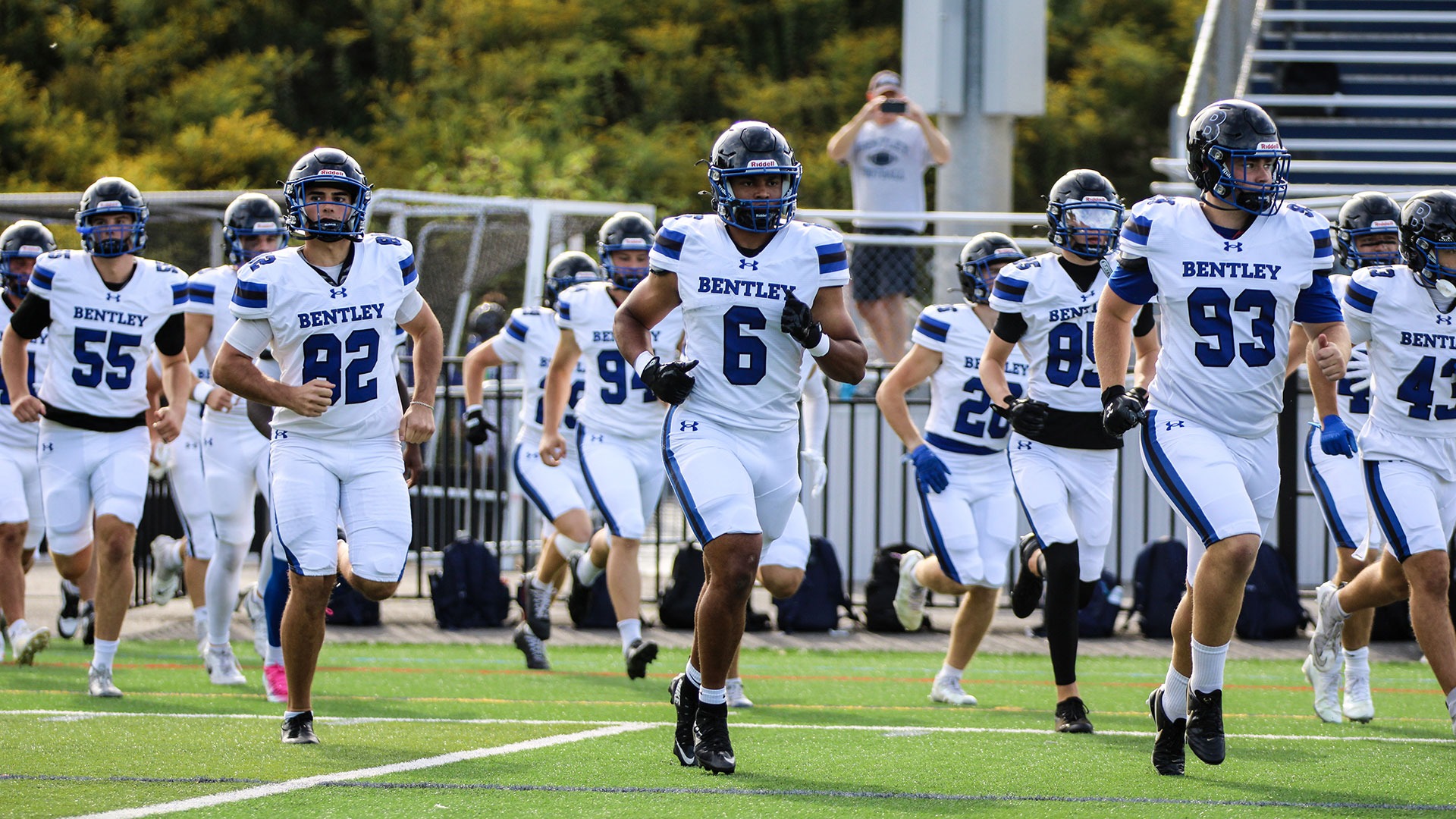 FB entrance white jerseys