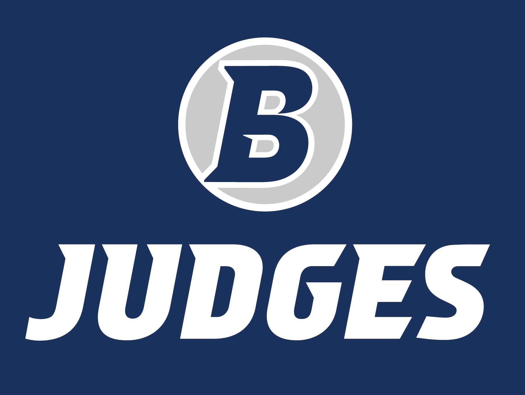 Brandeis Judges Circle Logo on Blue Background