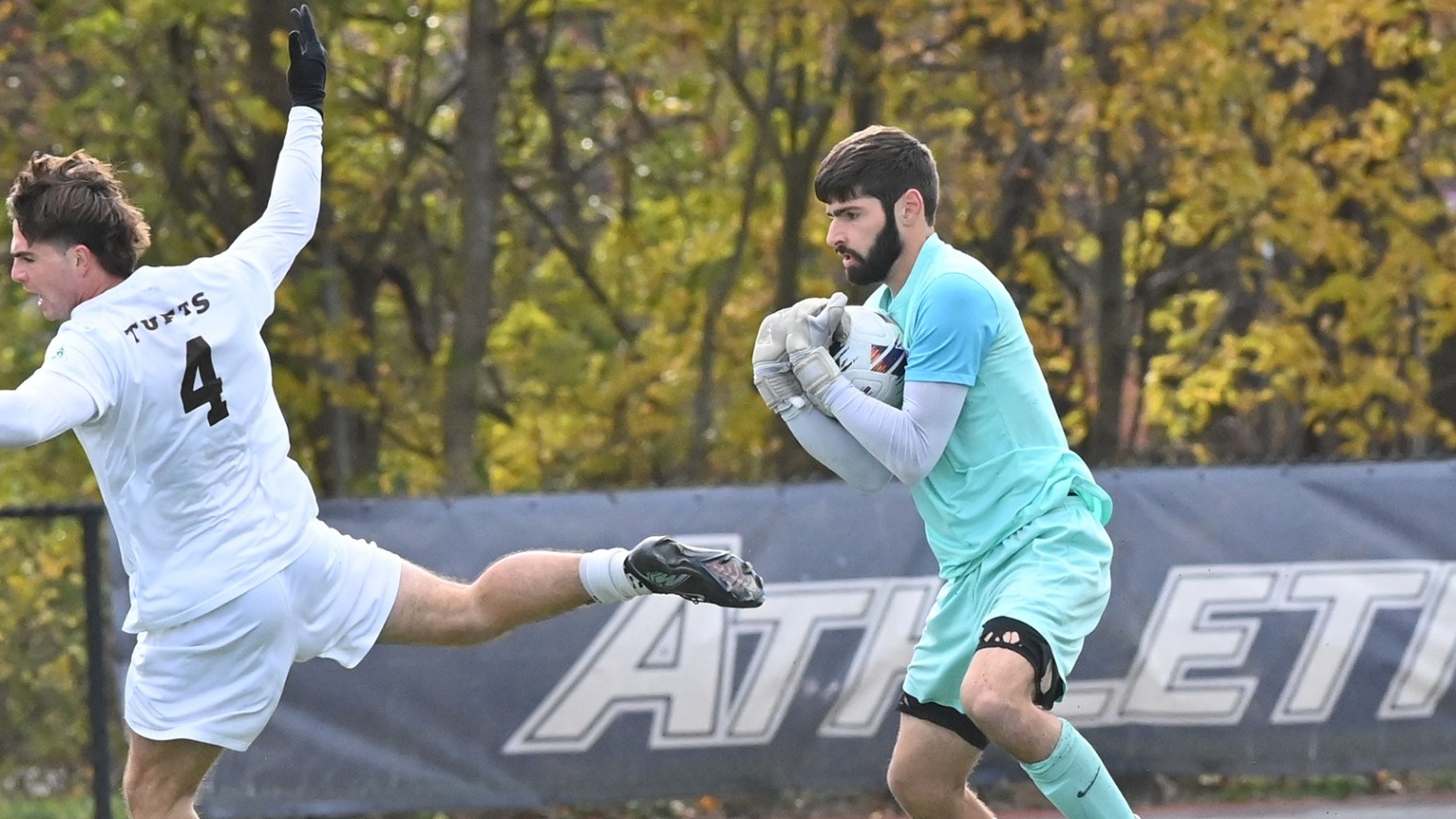 Tyler Correnti corrals a ball during the Judges' NCAA Second Round loss