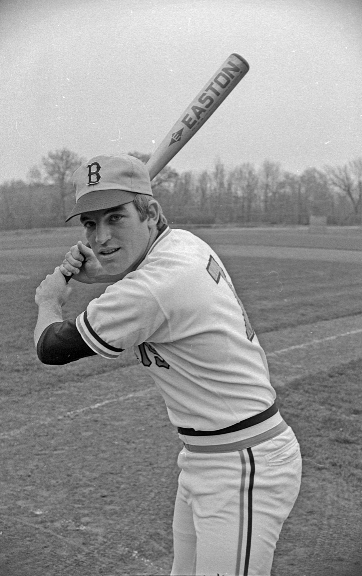 William Carpenter posing in his batting stance 