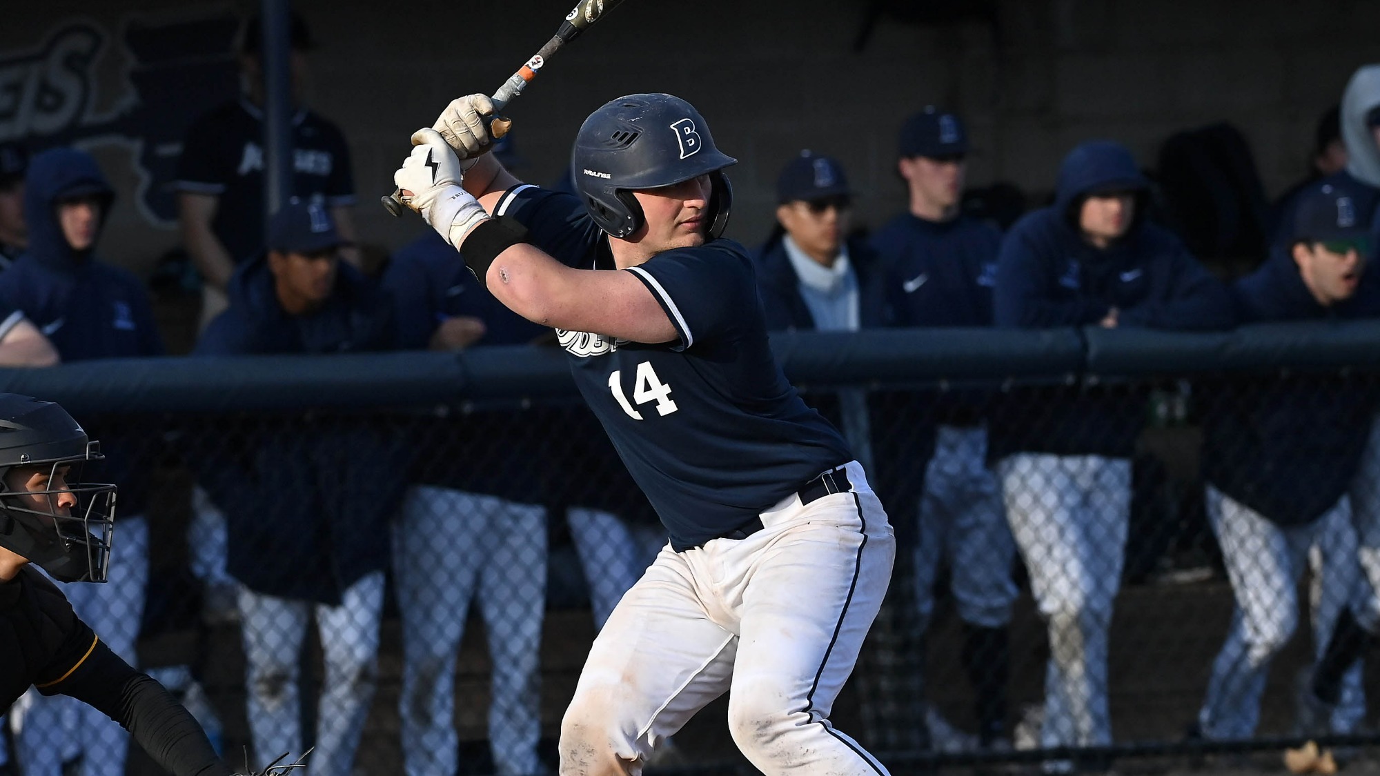 Keith Lee in the batter's box during a baseball game