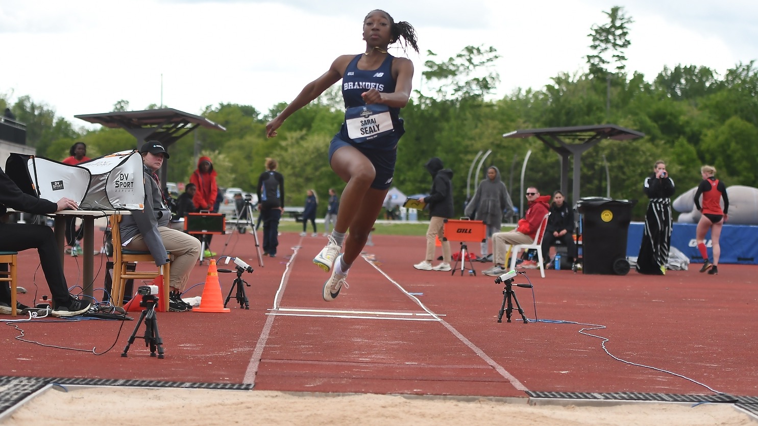 Sarai Sealy competes in the triple jump at the NCAA Division III Outdoor Track and Field Championships