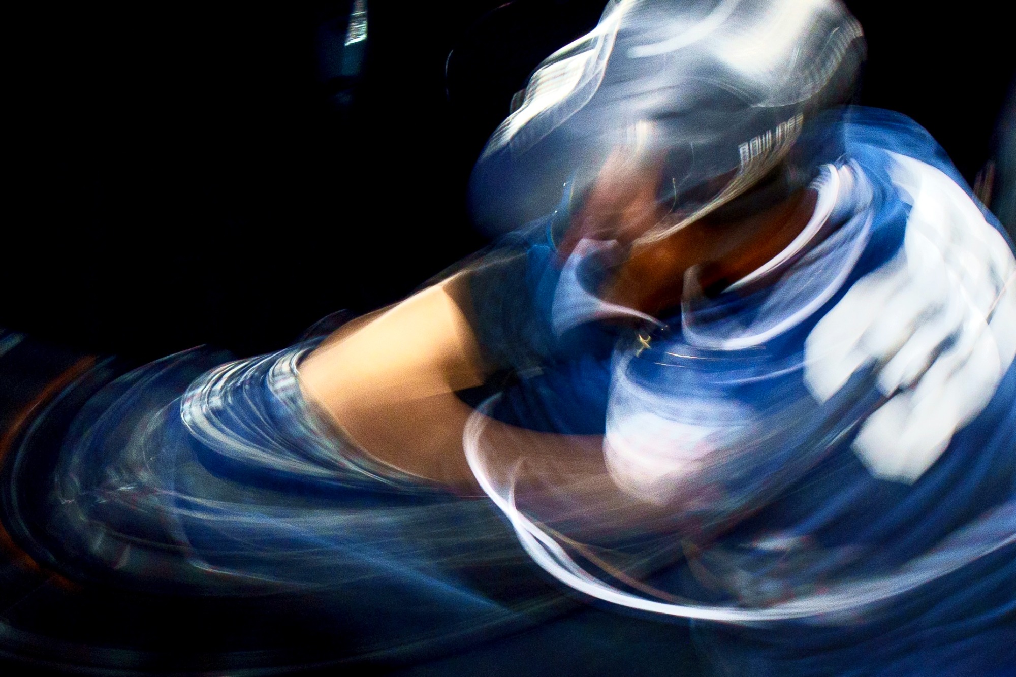 This is a terrific artistic representation of the force of a baseball swing, capturing Eddie Zanor M’25.